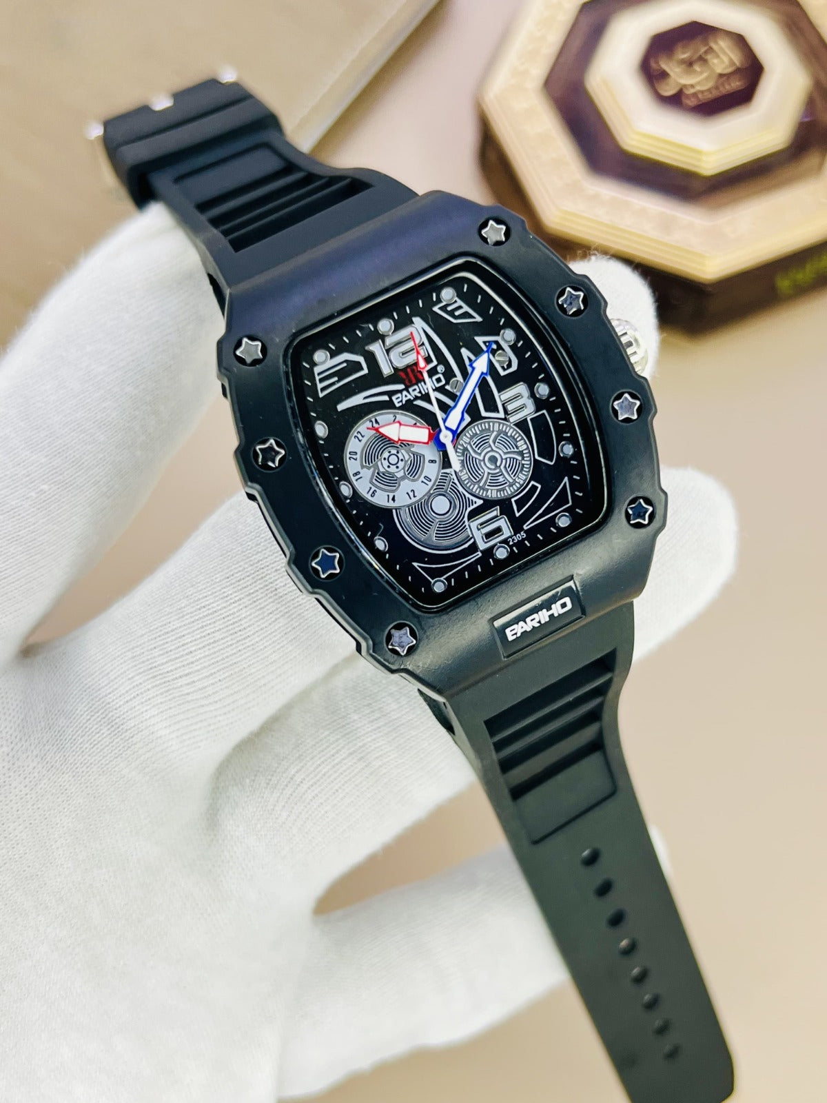 Bariho Richard Mille Watch | Silicone Strap | Water Resistant(BLACK)