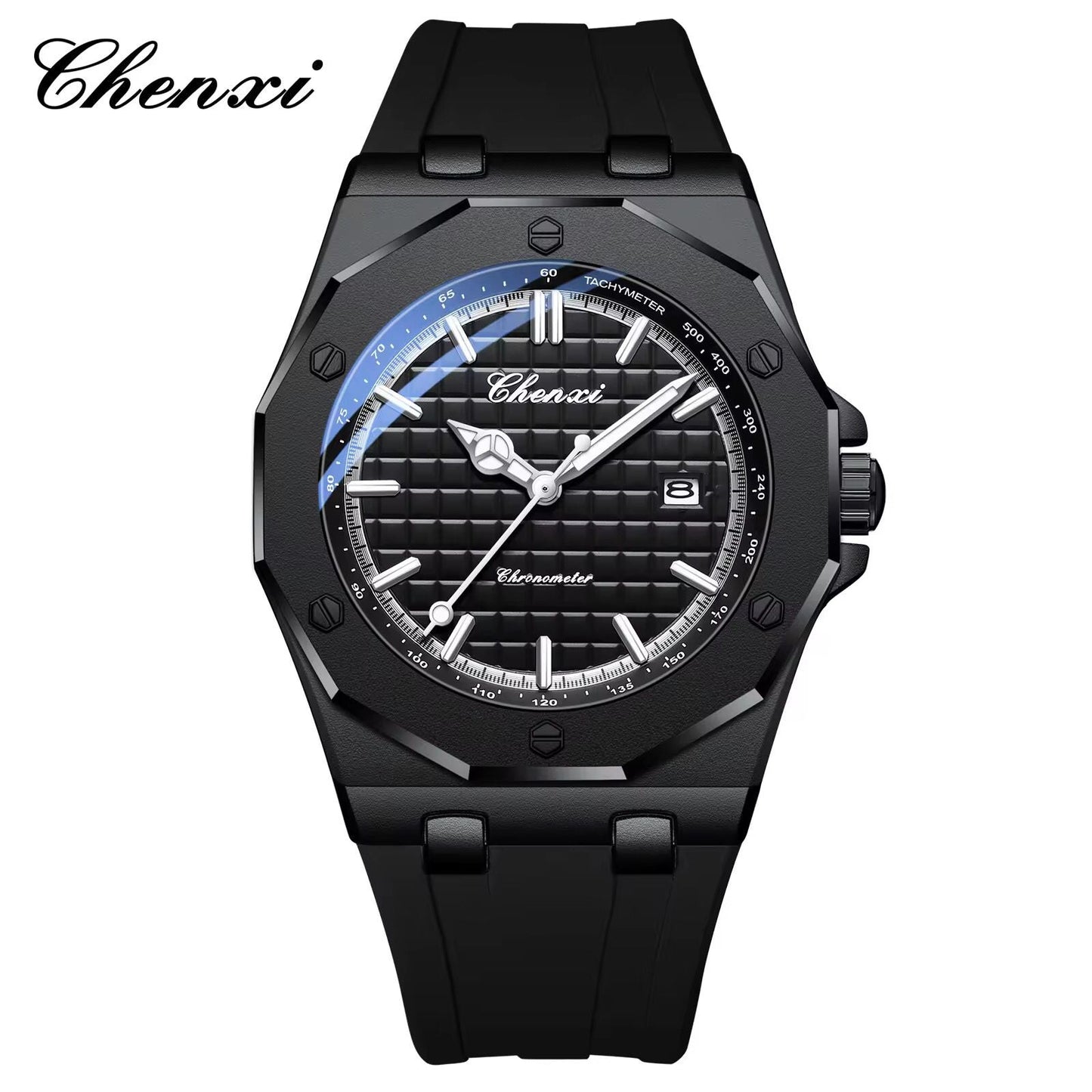CHENXI Men's Watch | AP Model | Silicone Strap{BLACK}
