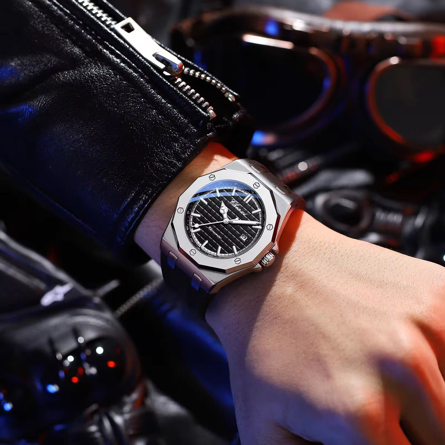 CHENXI Men's Watch | AP Model | Silicone Strap {SILVER}