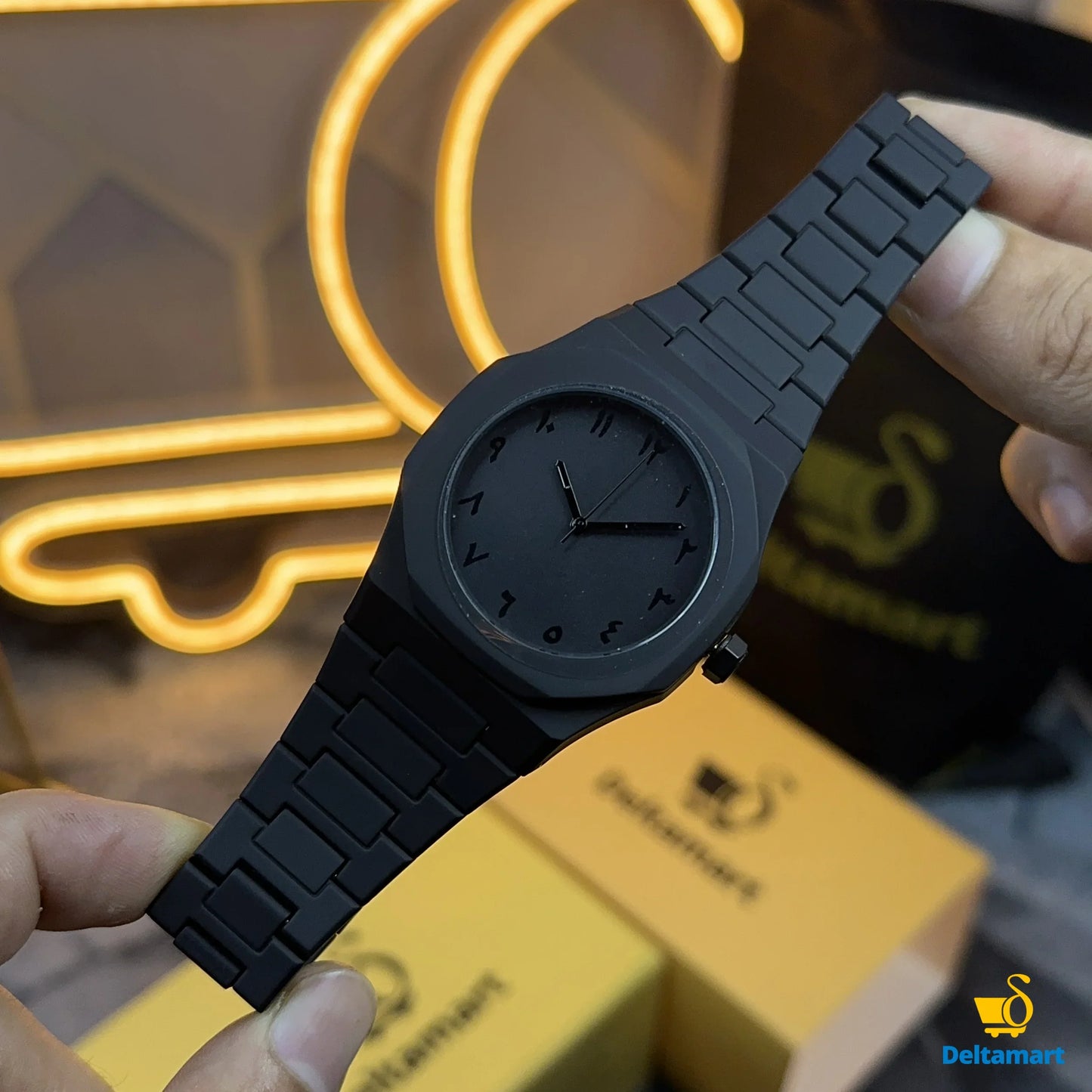 🖤 Black Arabic Aura Watch – Elegant Design | Box Included🖤
