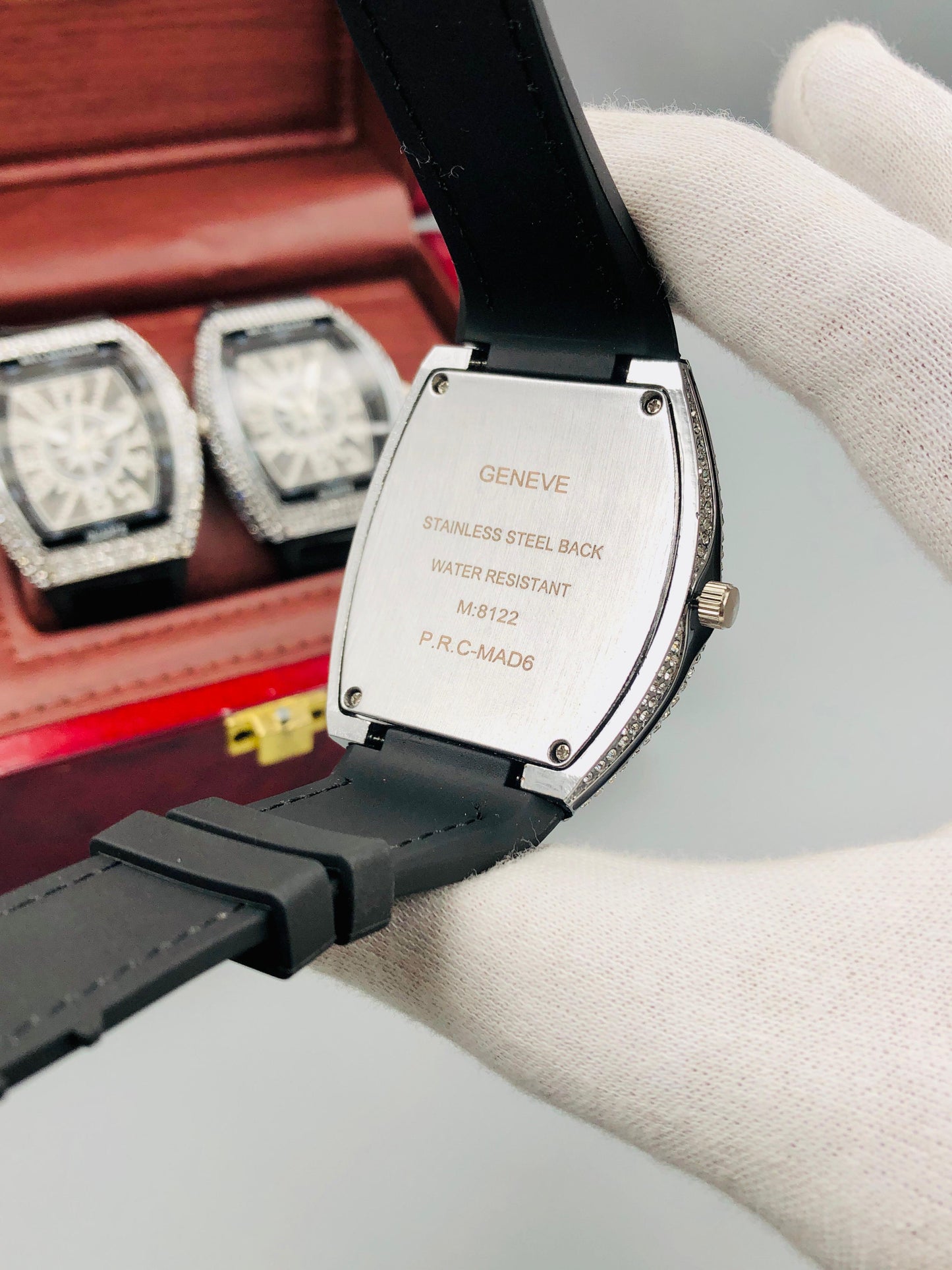 Franck Muller Inspired Gents Watch β Leather Strap | Stone Dial | Free Shipping