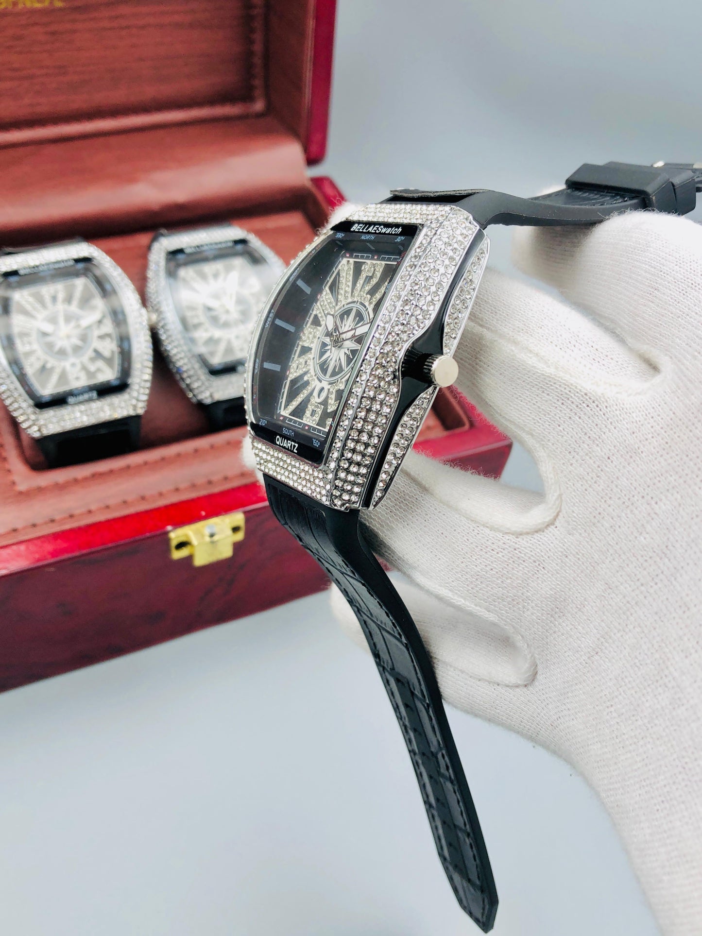 Franck Muller Inspired Gents Watch β Leather Strap | Stone Dial | Free Shipping