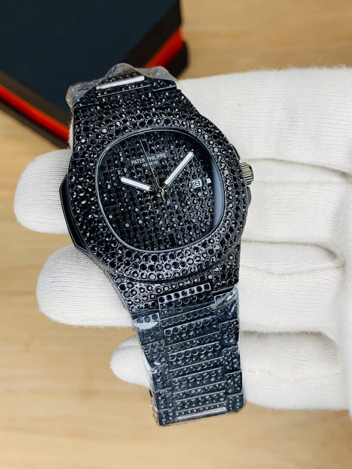 Patek Philippe Diamond Watch (Free Shipping) {BLACK }