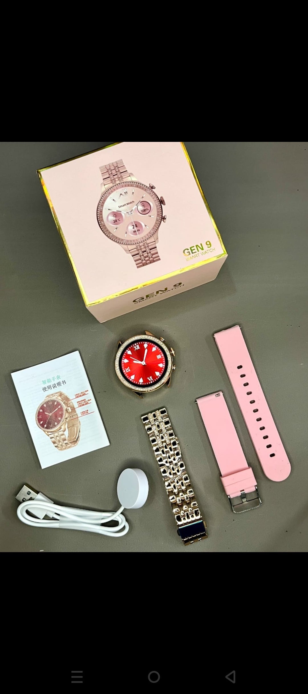 GEN 9 Ladies Smartwatch | Stone Case | Dual Straps