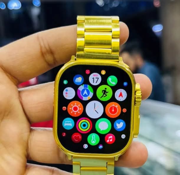 π TL Series 8 Ultra Max Gold Edition Smartwatch β 2 Straps, Wireless Charging, Full Sensors β RS. 3850/- | Free Shipping