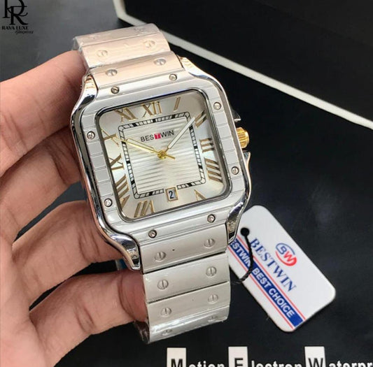BESTWIN Quartz Watch | Butterfly Lock {White}