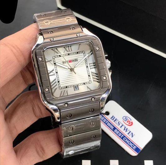 BESTWIN Quartz Watch | Butterfly Lock {GRAY\WHITE}