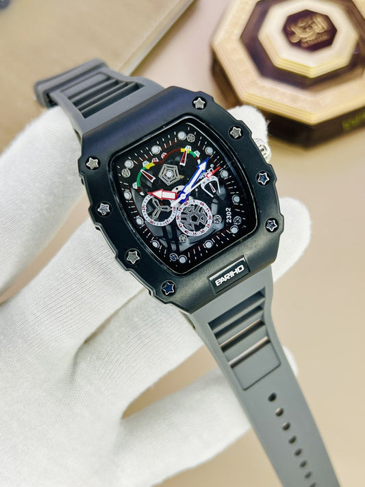 Bariho Richard Mille Watch | Silicone Strap | Water Resistant(GRAY)
