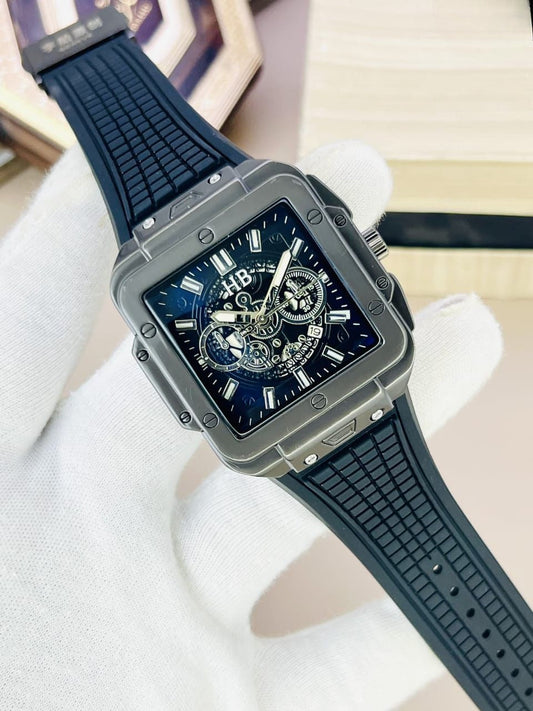 Hublot Cube Watch | Date | Master Lock {black}