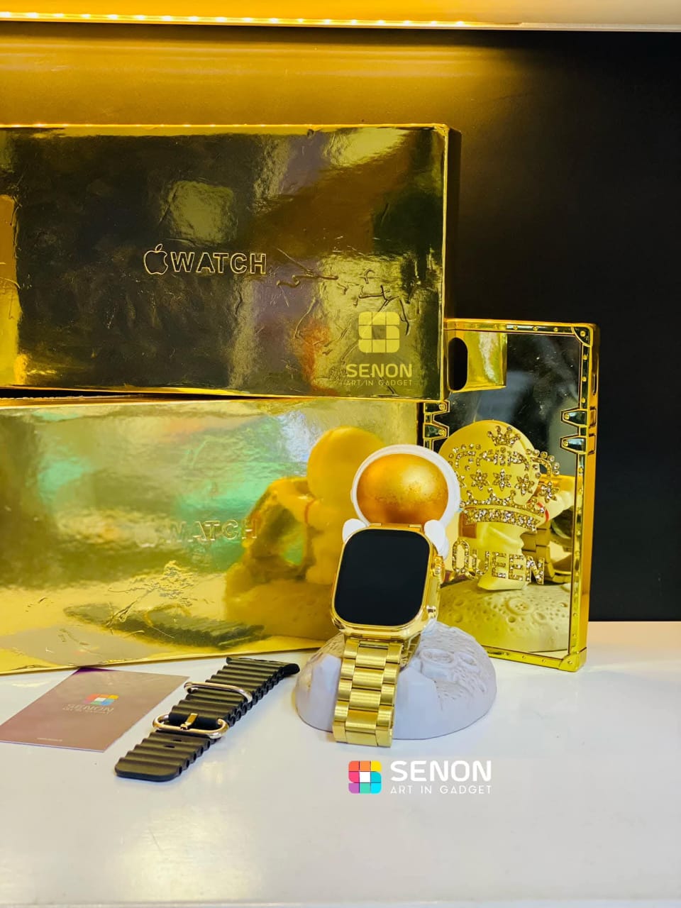 👑 TL Series 8 Ultra Max Gold Edition Smartwatch – 2 Straps, Wireless Charging, Full Sensors – RS. 3850/- | Free Shipping