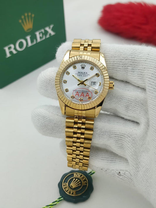 Rolex-Inspired Ladies Watch | Date |FREE SHIPPING {WHITE DIAL}