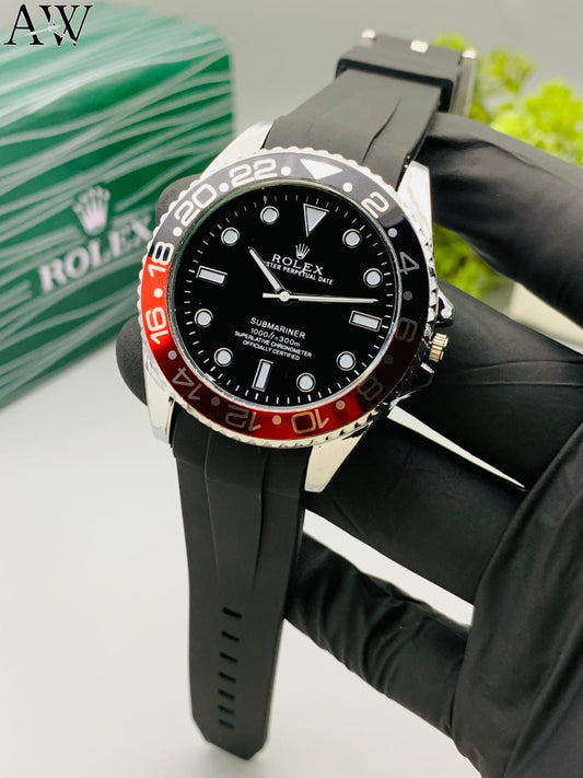 Rolex-Inspired Watch | Silicone Strap(BLUE)