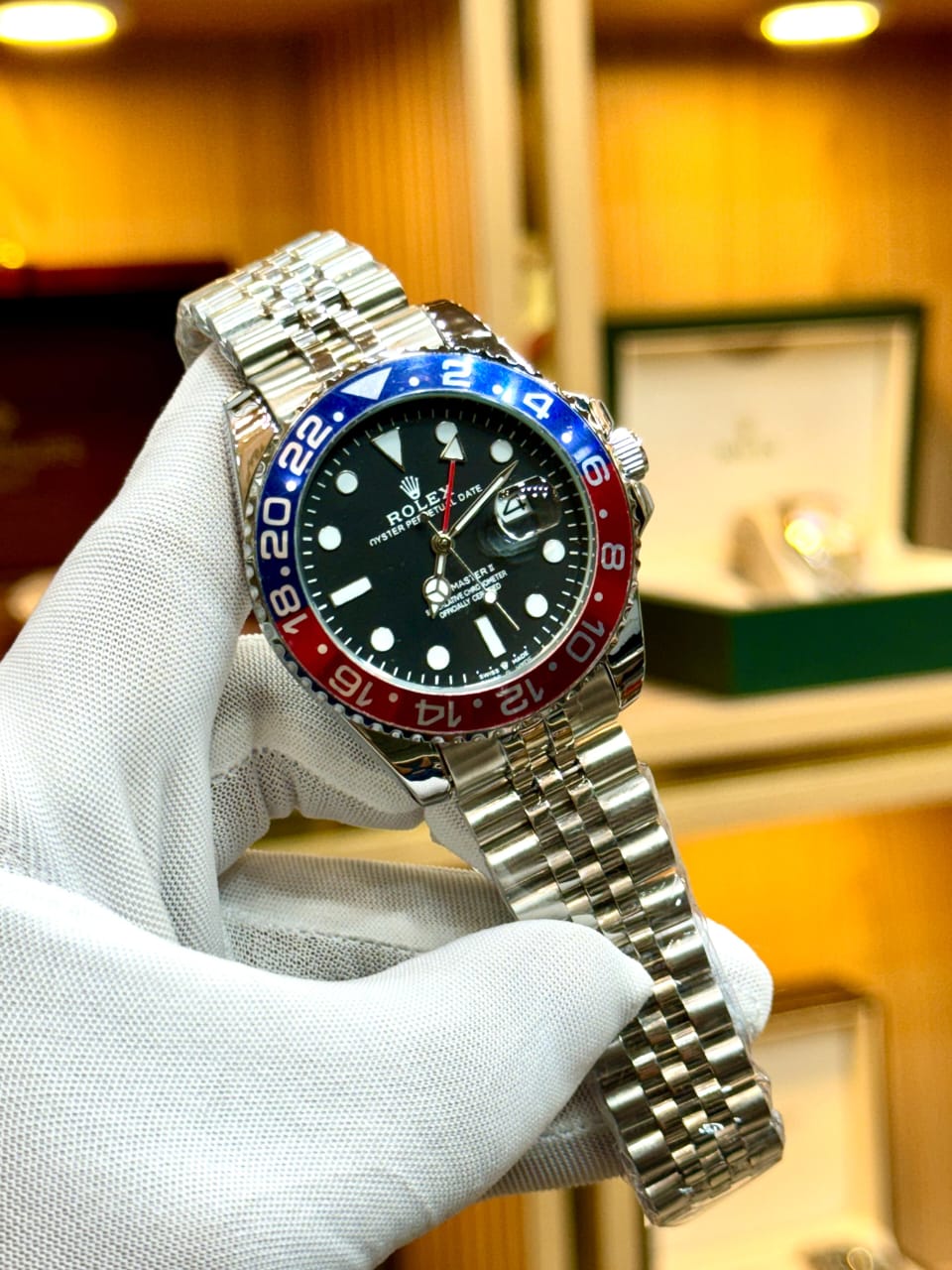 Rolex GMT Model – Bazzel Working (black& gray dial )