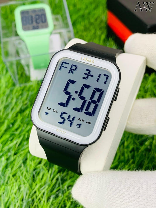 Lasika Digital Watch | Box not included (WHITE DIAL)