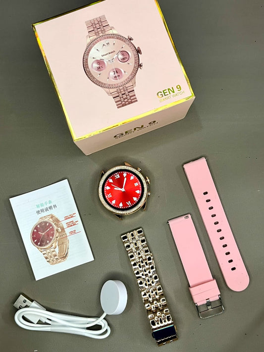 GEN 9 Ladies Smartwatch | Stone Case | Dual Straps