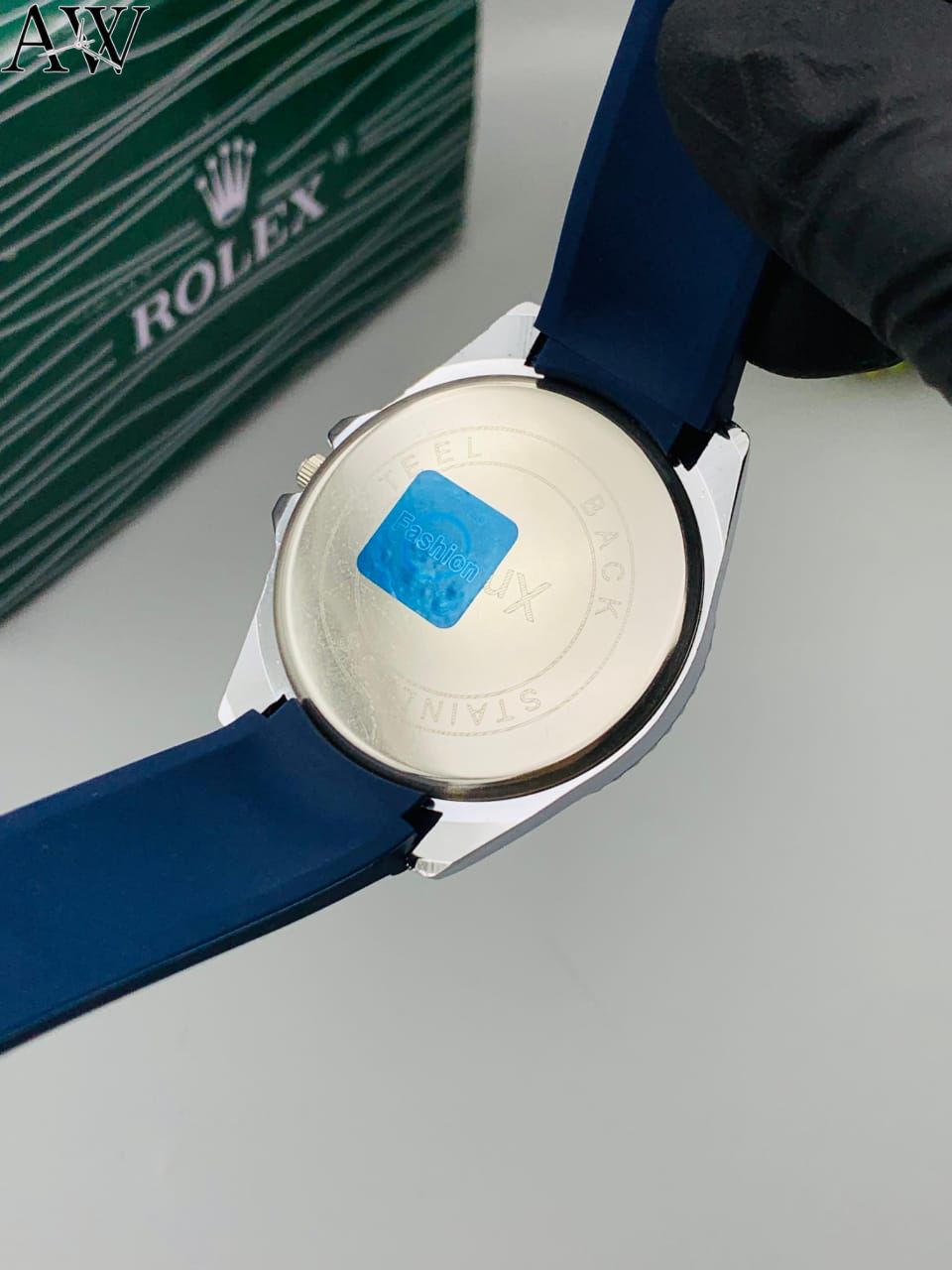 Rolex-Inspired Watch | Silicone Strap(BLUE)