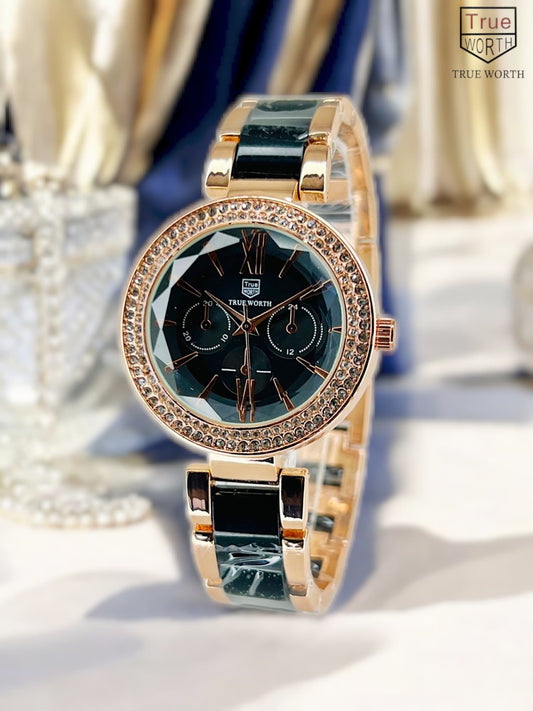 True worth Ladies Fancy Watch {GREEN}