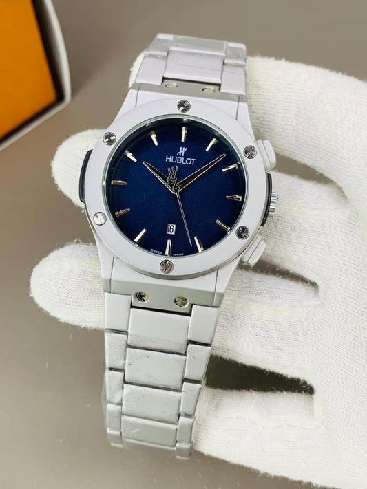 Hublot Chain Skeleton Watch {BLUE DIAL}