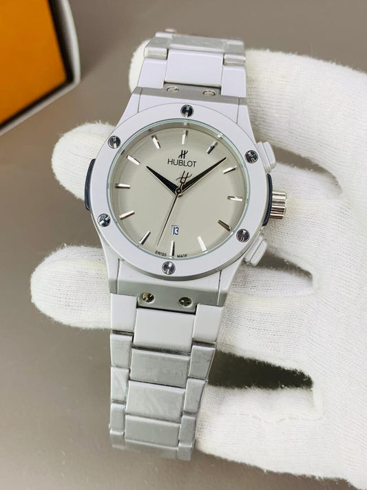 Hublot Chain Skeleton Watch (WHITE DIAL)